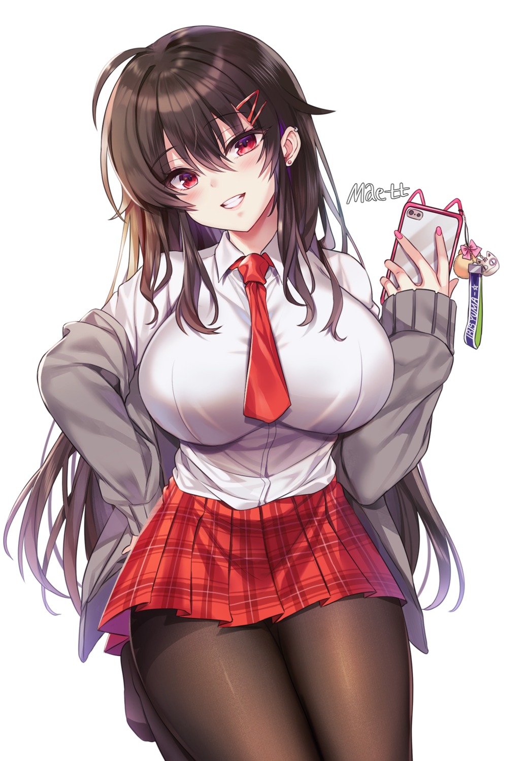 iris_yuma, maett, pantyhose, seifuku, soul_worker, sweater