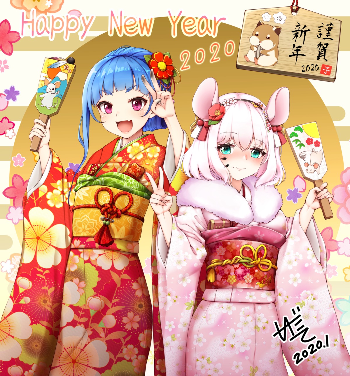 animal_ears, kimono, nekopan_mashiro