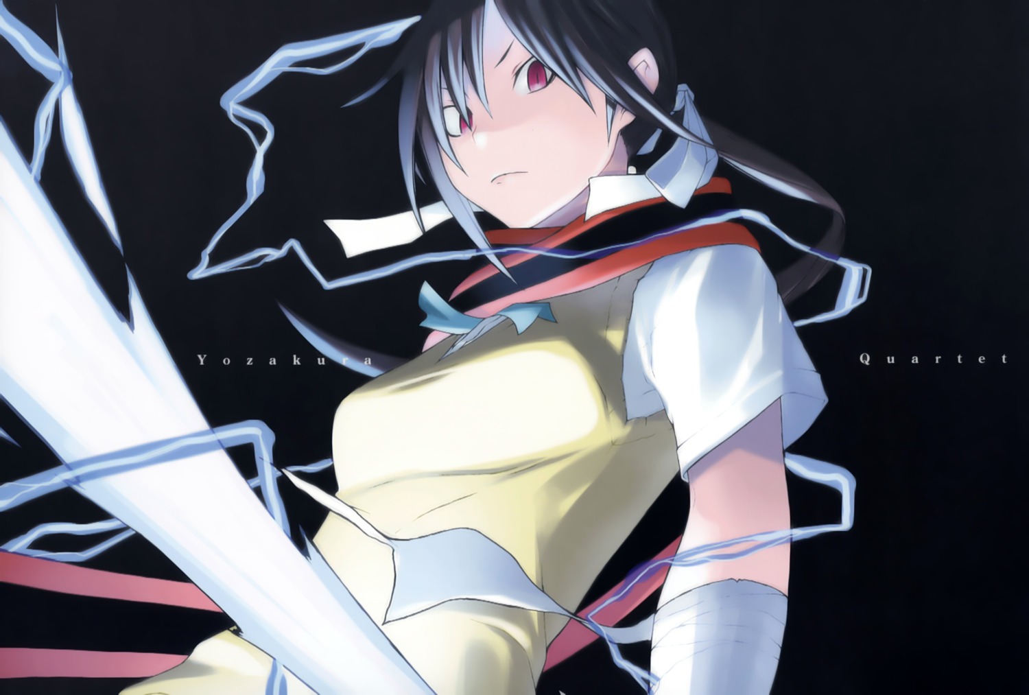 bandages, seifuku, yarisakura_hime, yasuda_suzuhito, yozakura_quartet