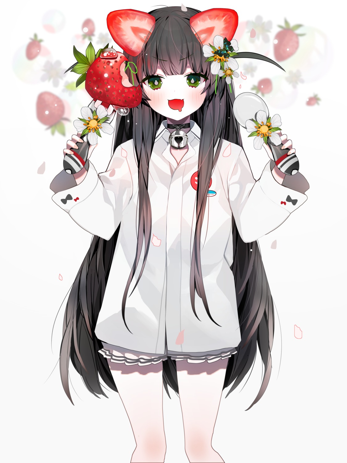 animal_ears, dress_shirt, muaooooo, nekomimi
