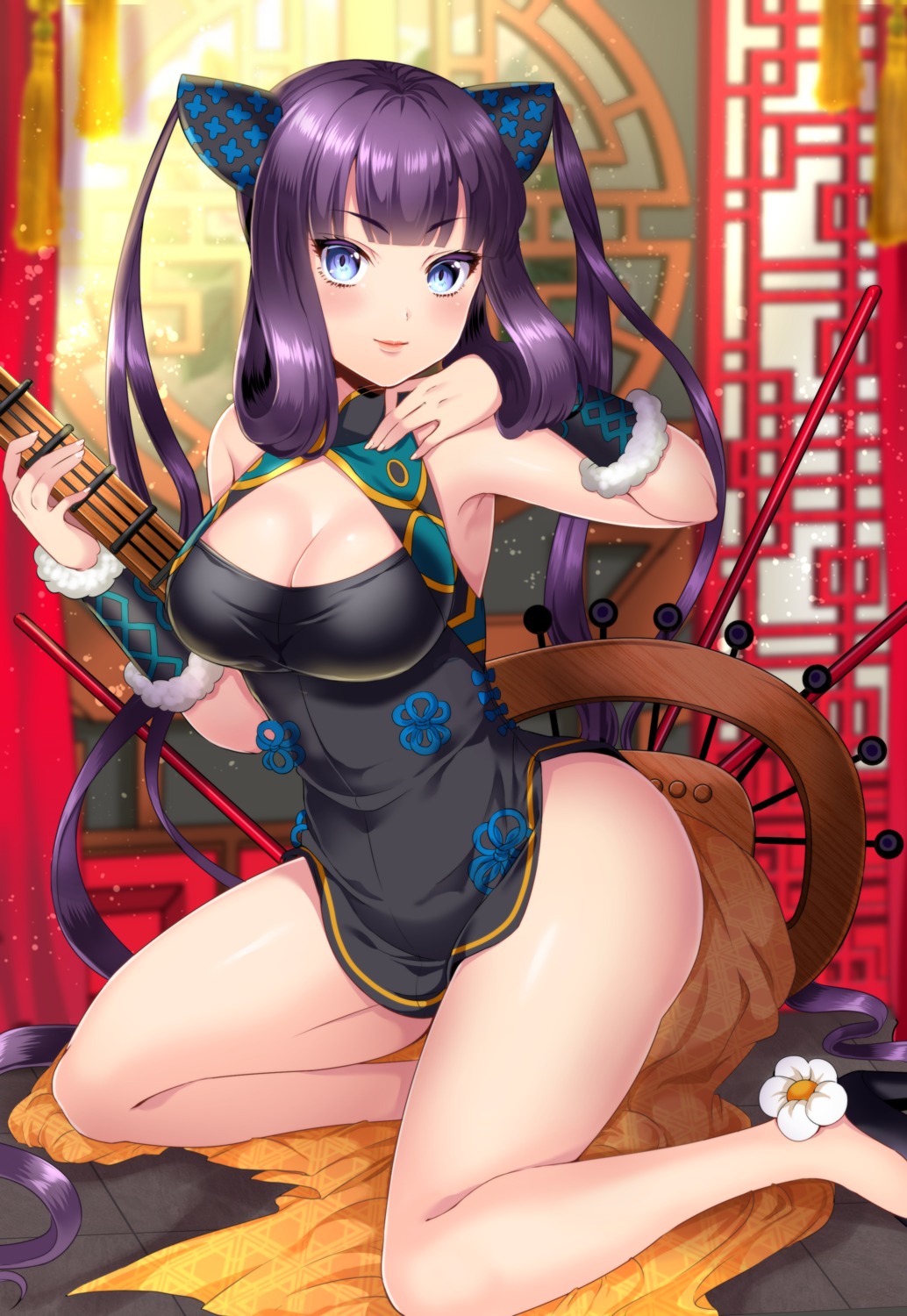 asian_clothes, fate/grand_order, heels, horns, uzura_(moimoi), yang_yuhuan_(fate)