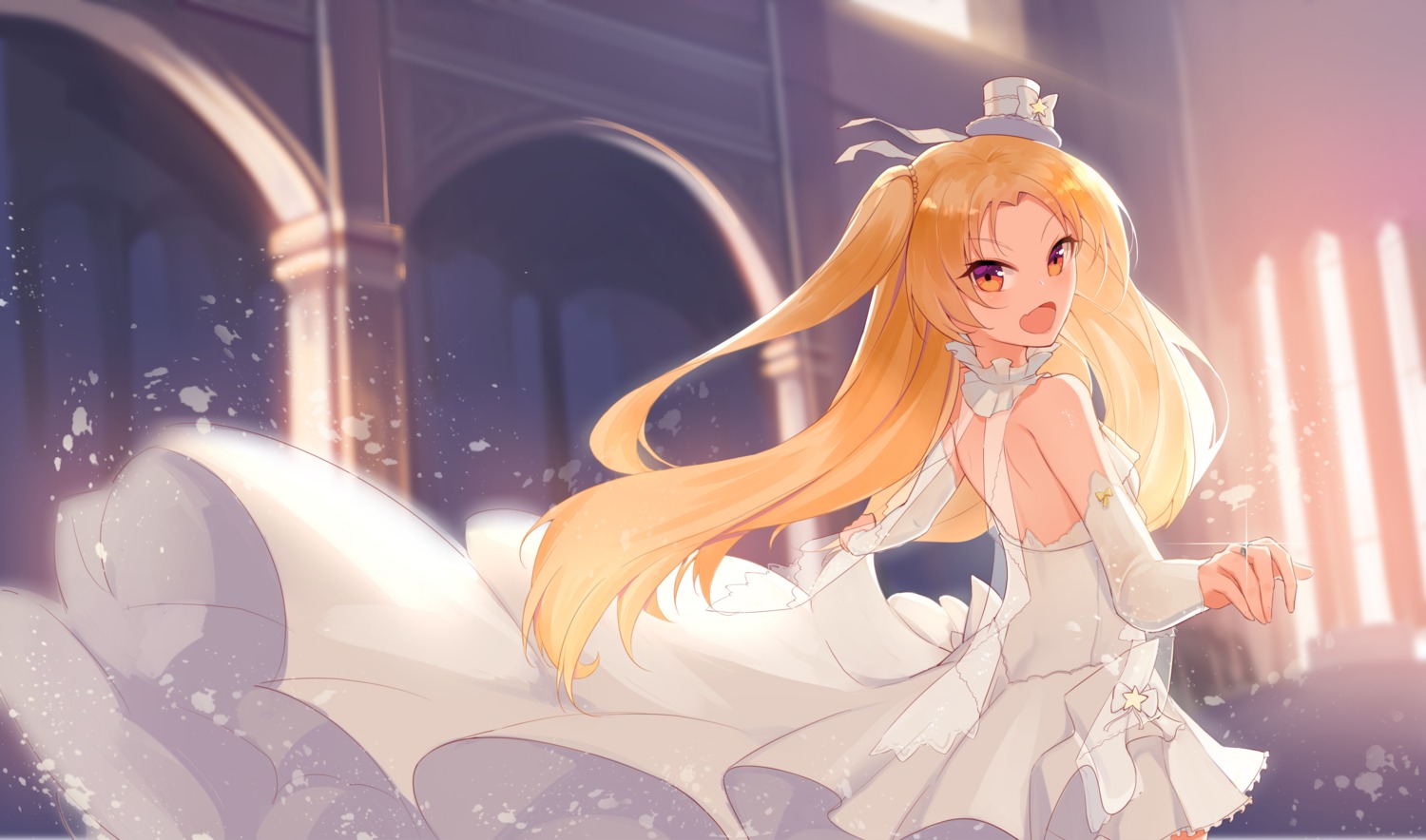 azur_lane, cleveland_(azur_lane), dress, skirt_lift, wedding_dress, xiang_cheng_nido