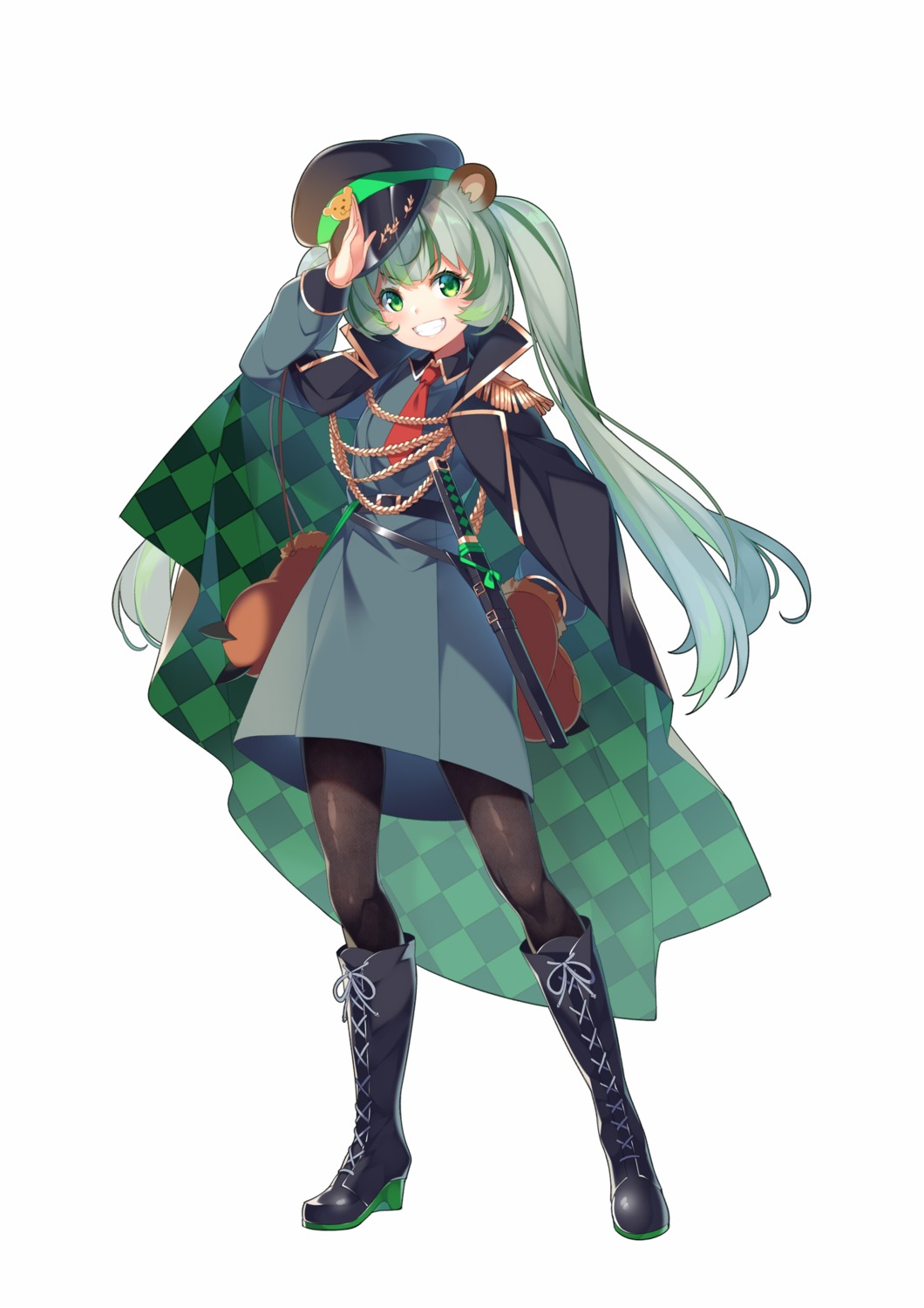 animal_ears, animare, heels, hinokuma_ran, kokka_han, nanashi_inc., pantyhose, sword