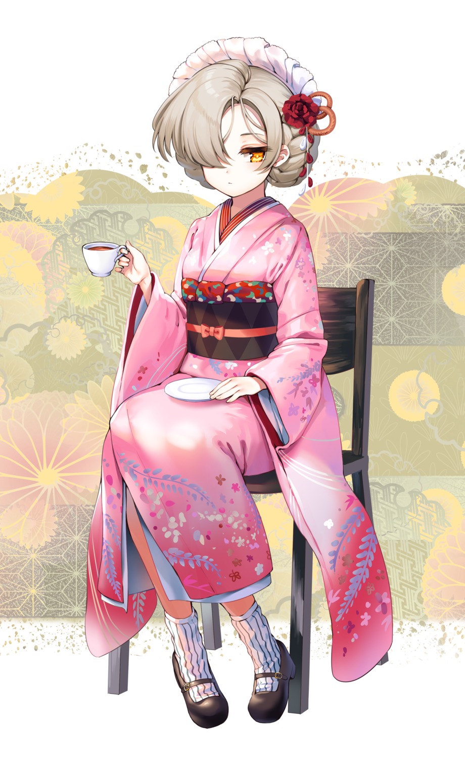 azur_lane, kimono, kiyosato0928, sheffield_(azur_lane)