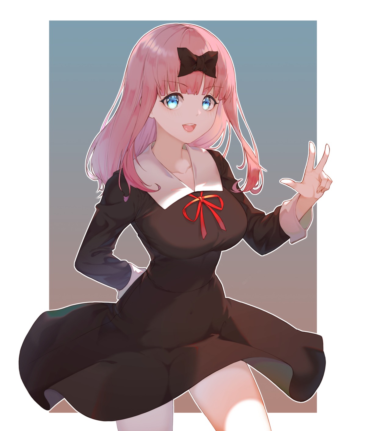 cynd, fujiwara_chika, kaguya-sama_wa_kokurasetai_~tensai-tachi_no_renai_zunousen~, seifuku, skirt_lift