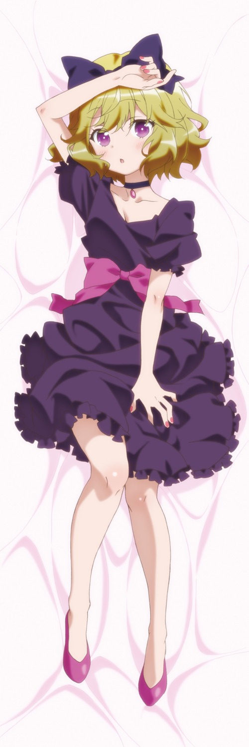 cleavage, dakimakura, dress, elly_(tonari_no_kyuuketsuki-san), skirt_lift, tagme, tonari_no_kyuuketsuki-san