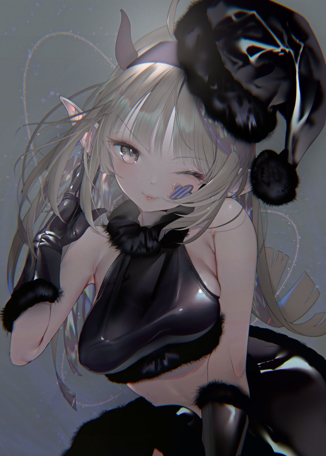 animal_ears, dragon_quest_x, erect_nipples, horns, kaede_(sayappa)