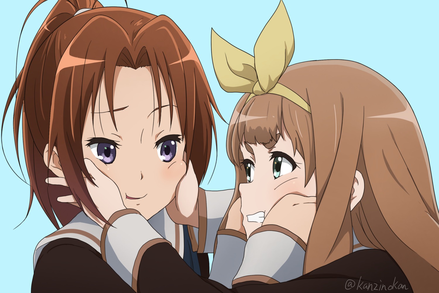 hibike!_euphonium, kicchi_(tmgk), nakagawa_natsuki, seifuku, yoshikawa_yuuko, yuri