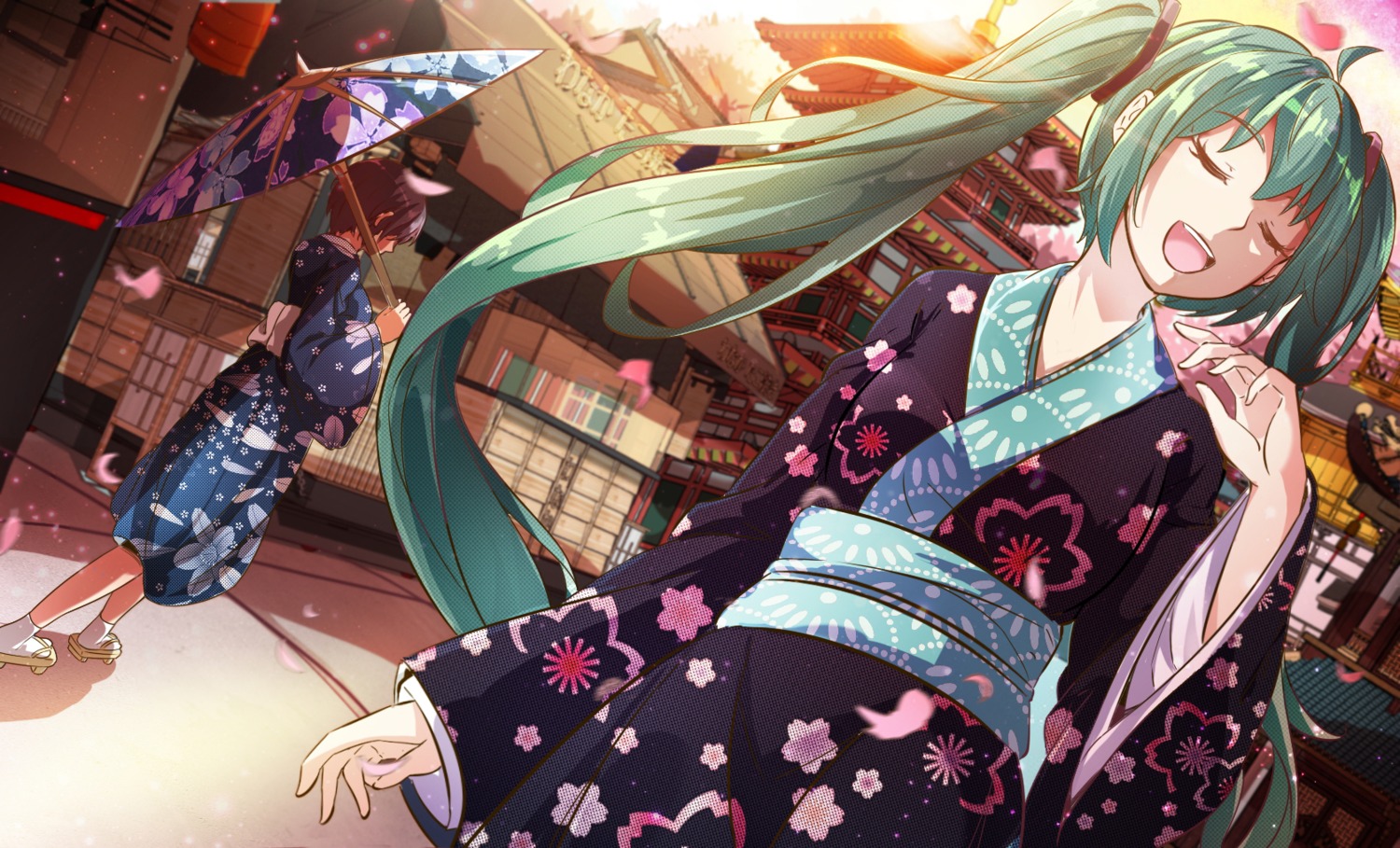 627247421, hatsune_miku, kimono, kyoto_nippon_festival, umbrella, vocaloid