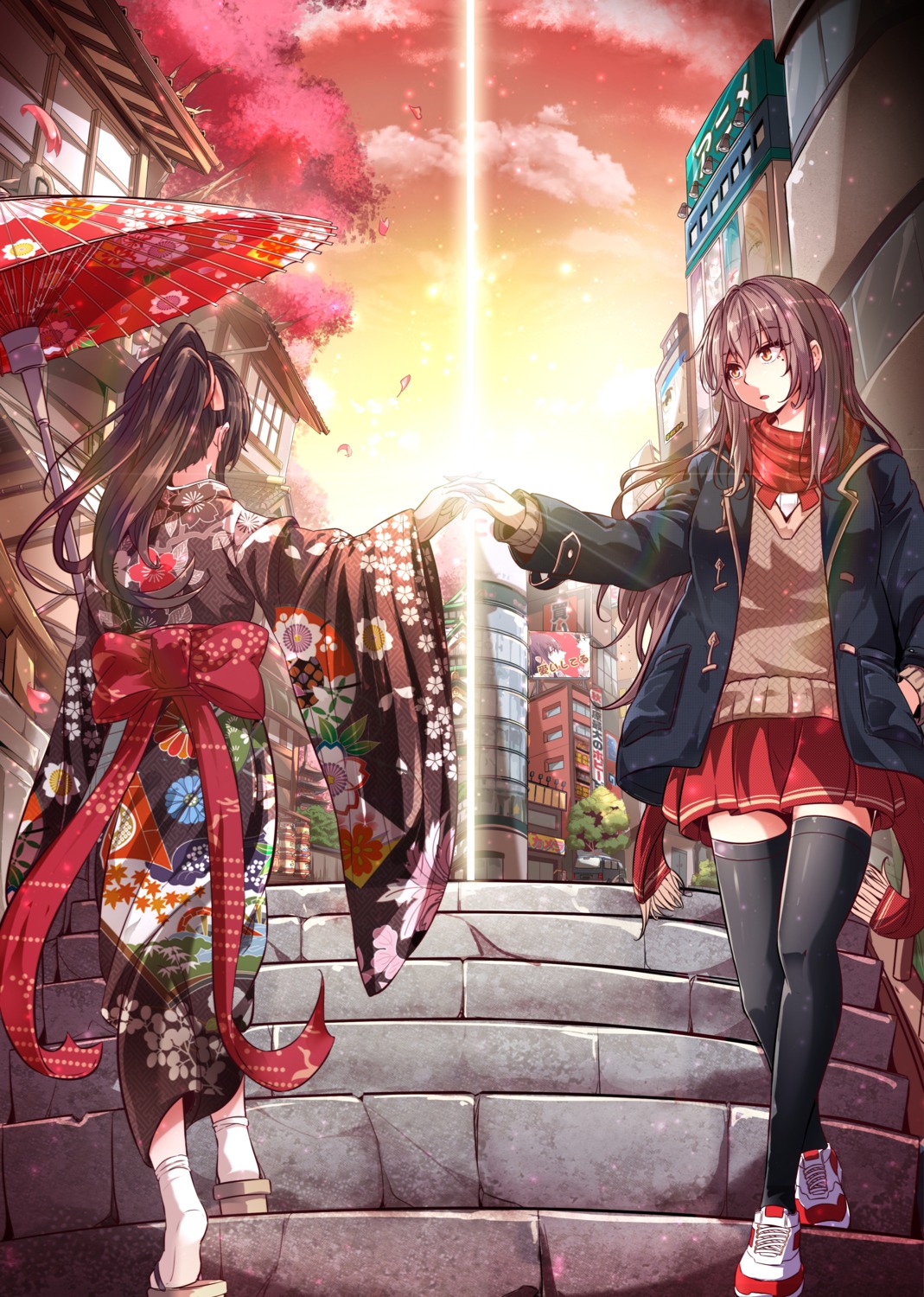 627247421, kimono, seifuku, sweater, umbrella
