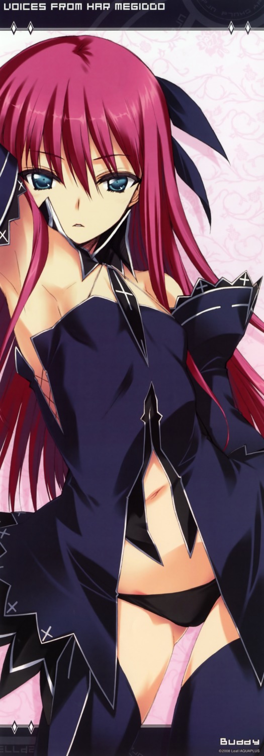 buddy, kawata_hisashi, kimi_ga_yobu_megiddo_no_oka_de, leaf, pantsu, thighhighs