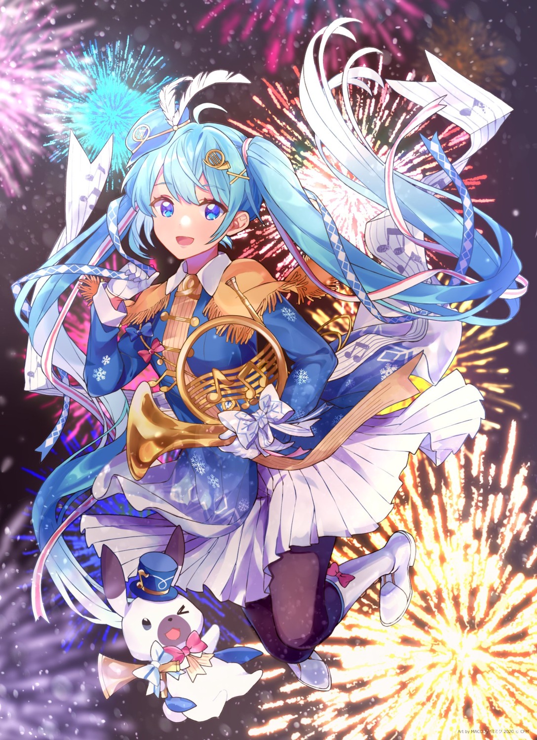 hatsune_miku, pantyhose, skirt_lift, uniform, vocaloid, wakiobake, yuki_miku