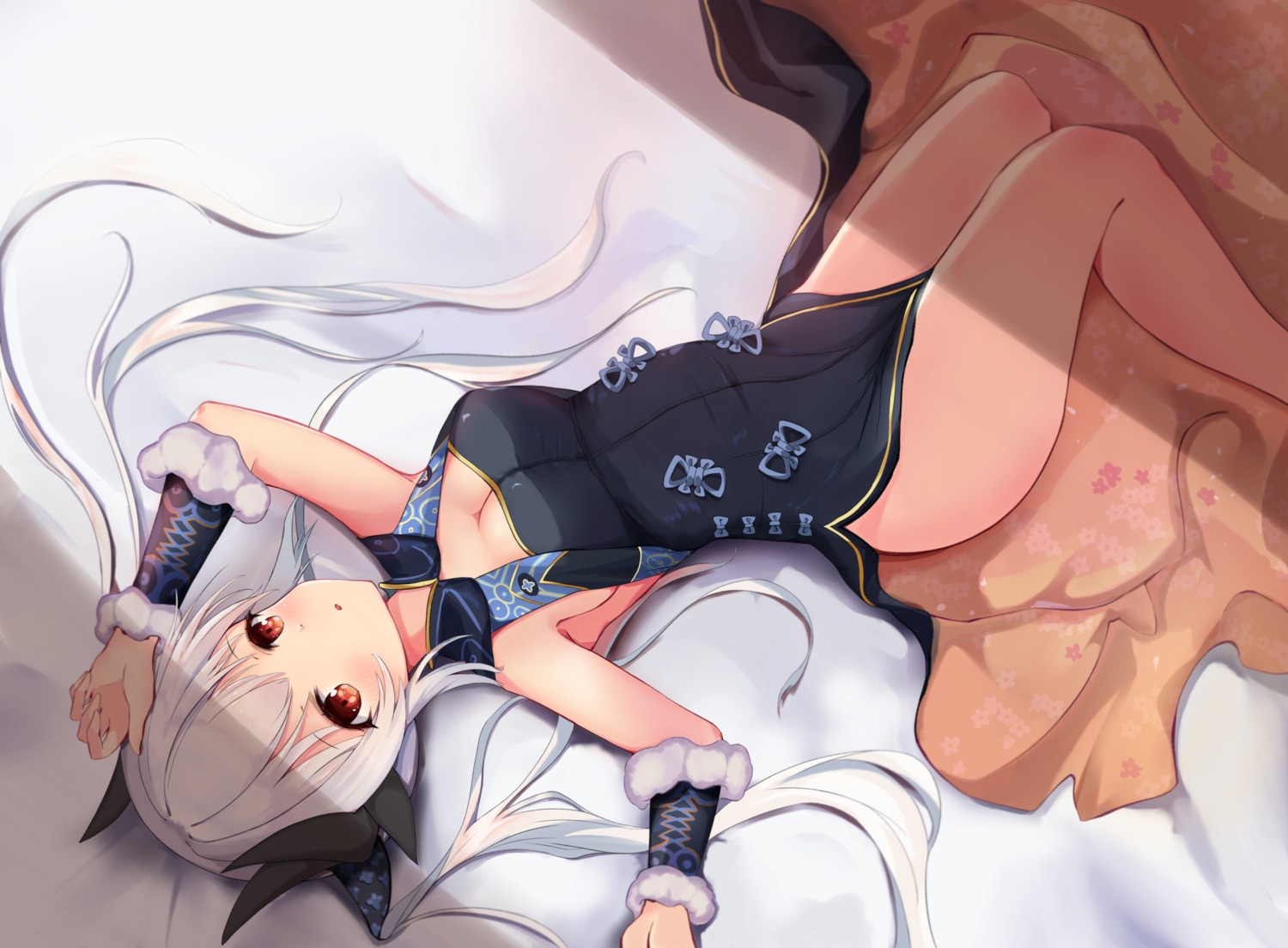 asian_clothes, cleavage, cosplay, fate/grand_order, horns, kiyohime_(fate), taikoi7, yang_yuhuan_(fate)