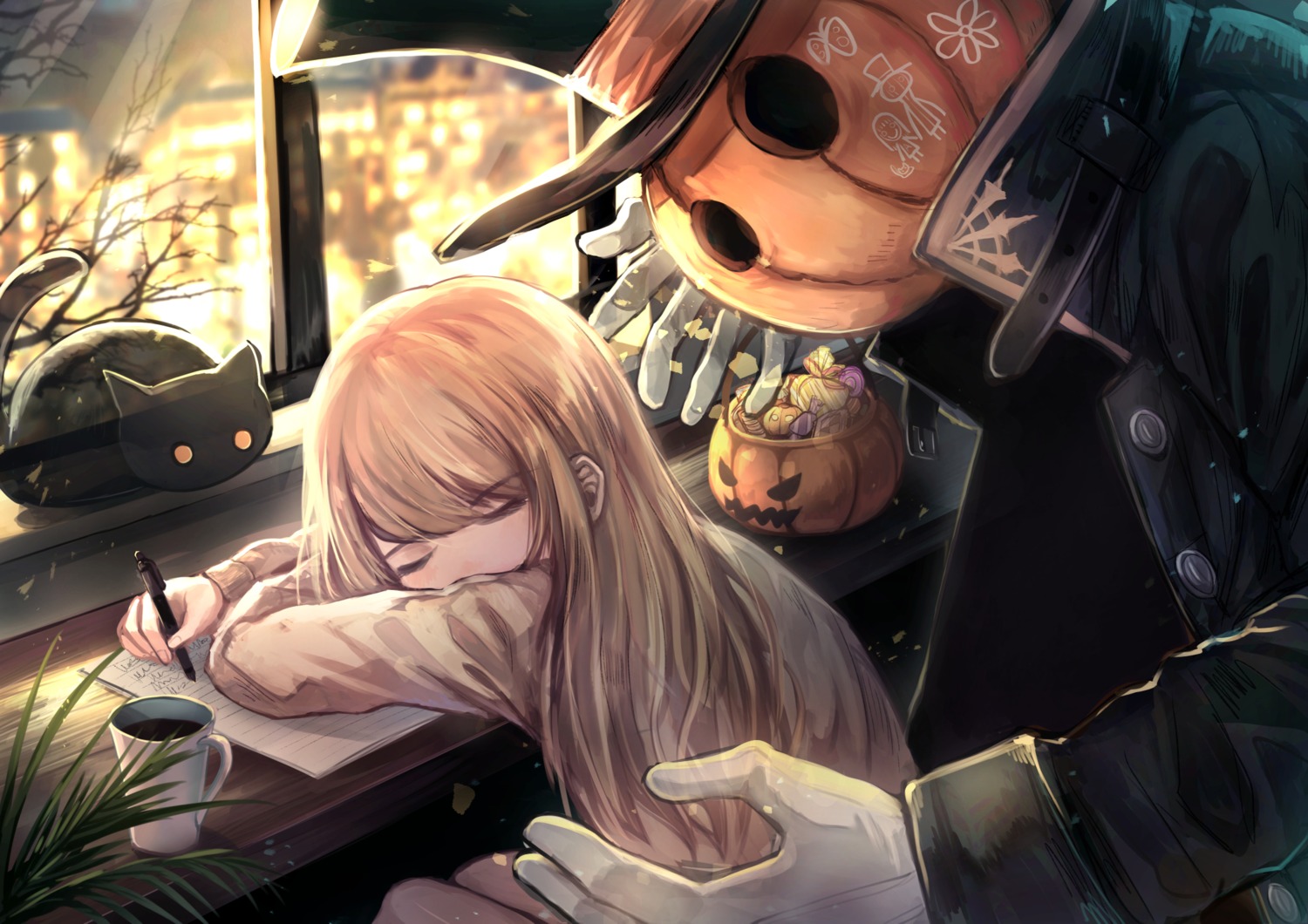 hakua_mill, halloween, neko
