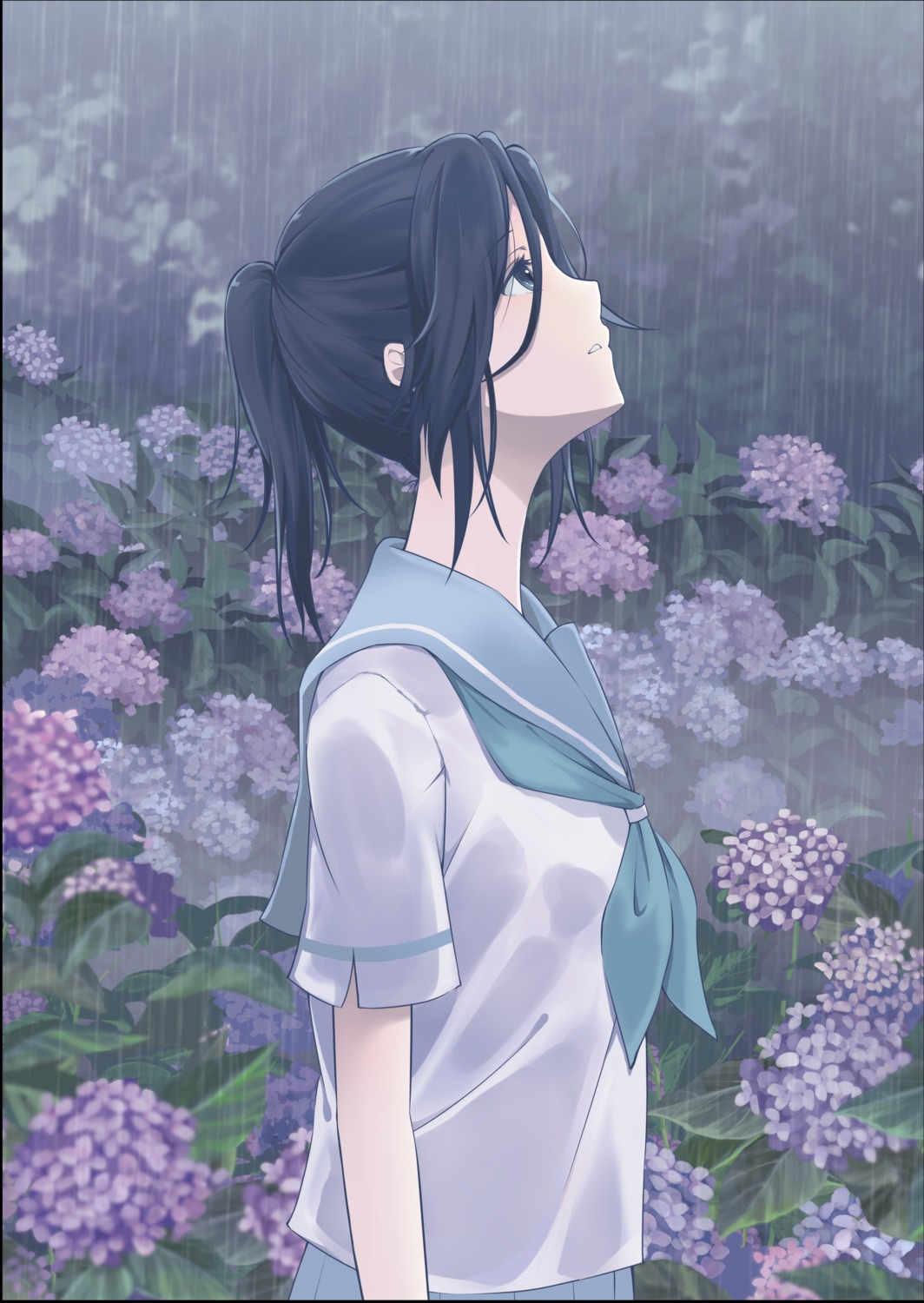 hibike!_euphonium, kasaki_nozomi, liz_to_aoi_tori, maydcafe, seifuku, wet_clothes