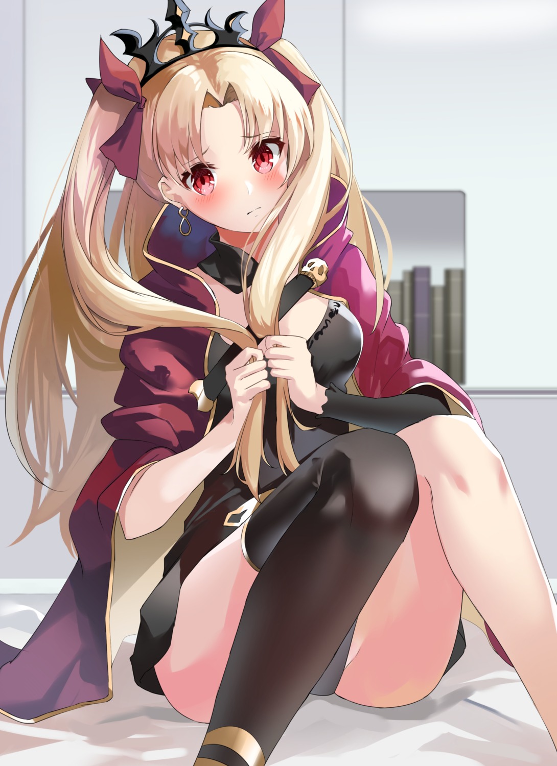 ereshkigal_(fate), fate/grand_order, skirt_lift, thighhighs, tukise_33