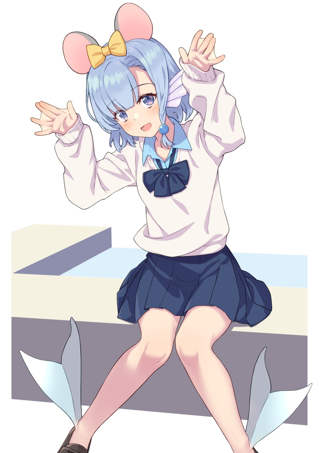 animal_ears, elliot_leucosia, enjo_kouhai, seifuku, sweater, takunomi