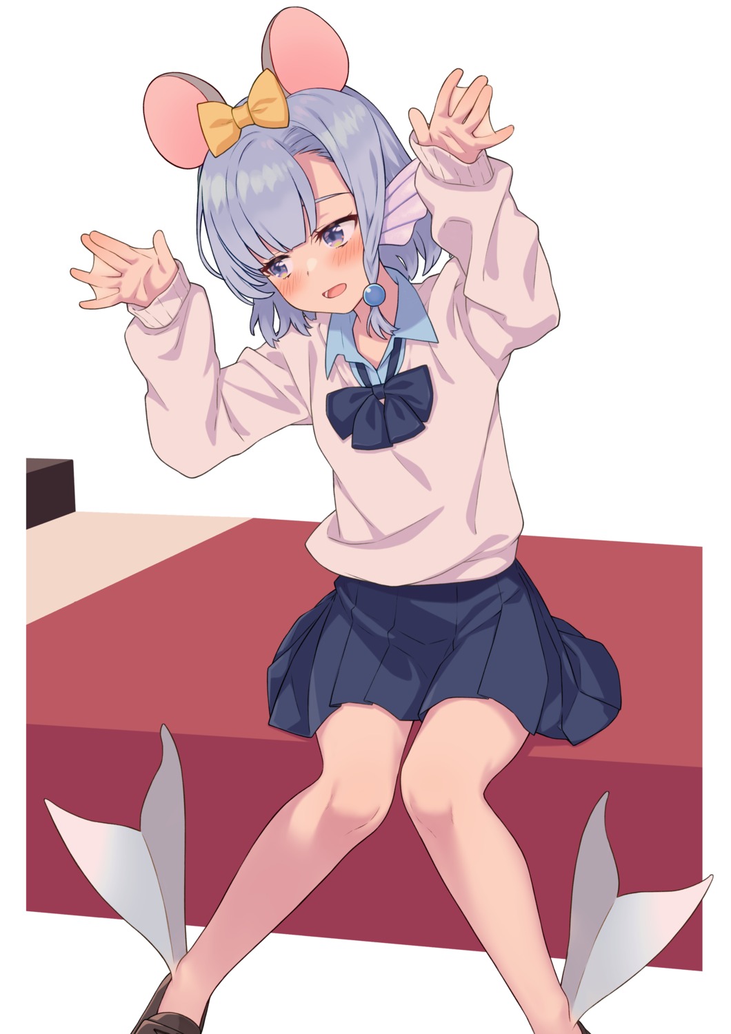 animal_ears, elliot_leucosia, enjo_kouhai, seifuku, sweater, takunomi