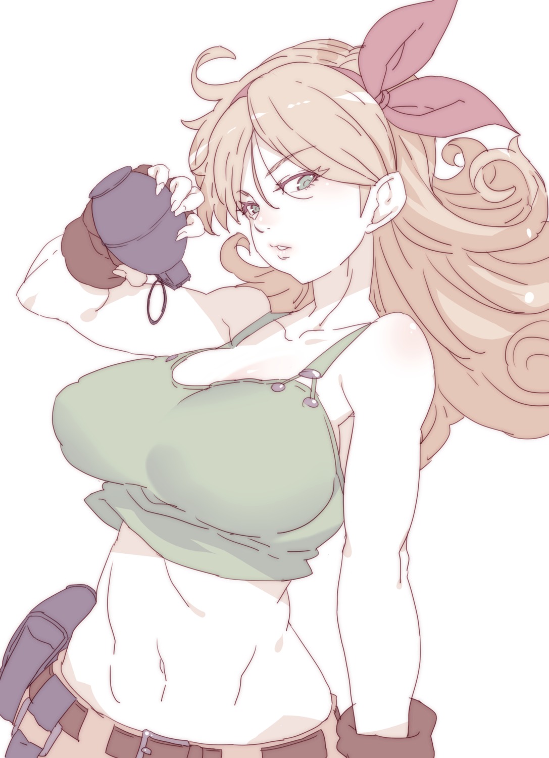 cleavage, dragon_ball, lunch_(dragon_ball), tasaka_shinnosuke, weapon