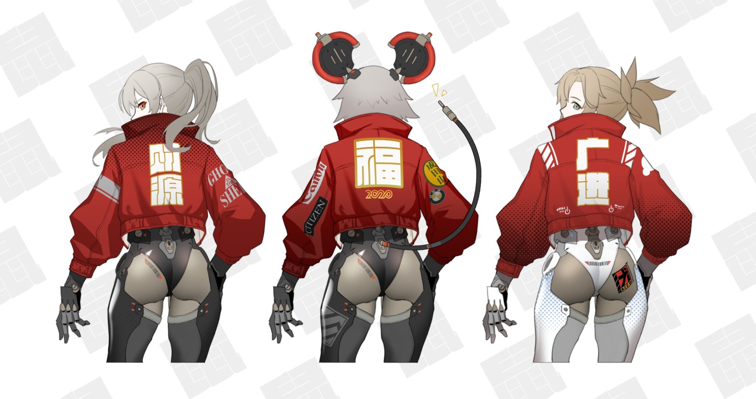 animal_ears, ass, lanyaojun, mecha_musume, tail