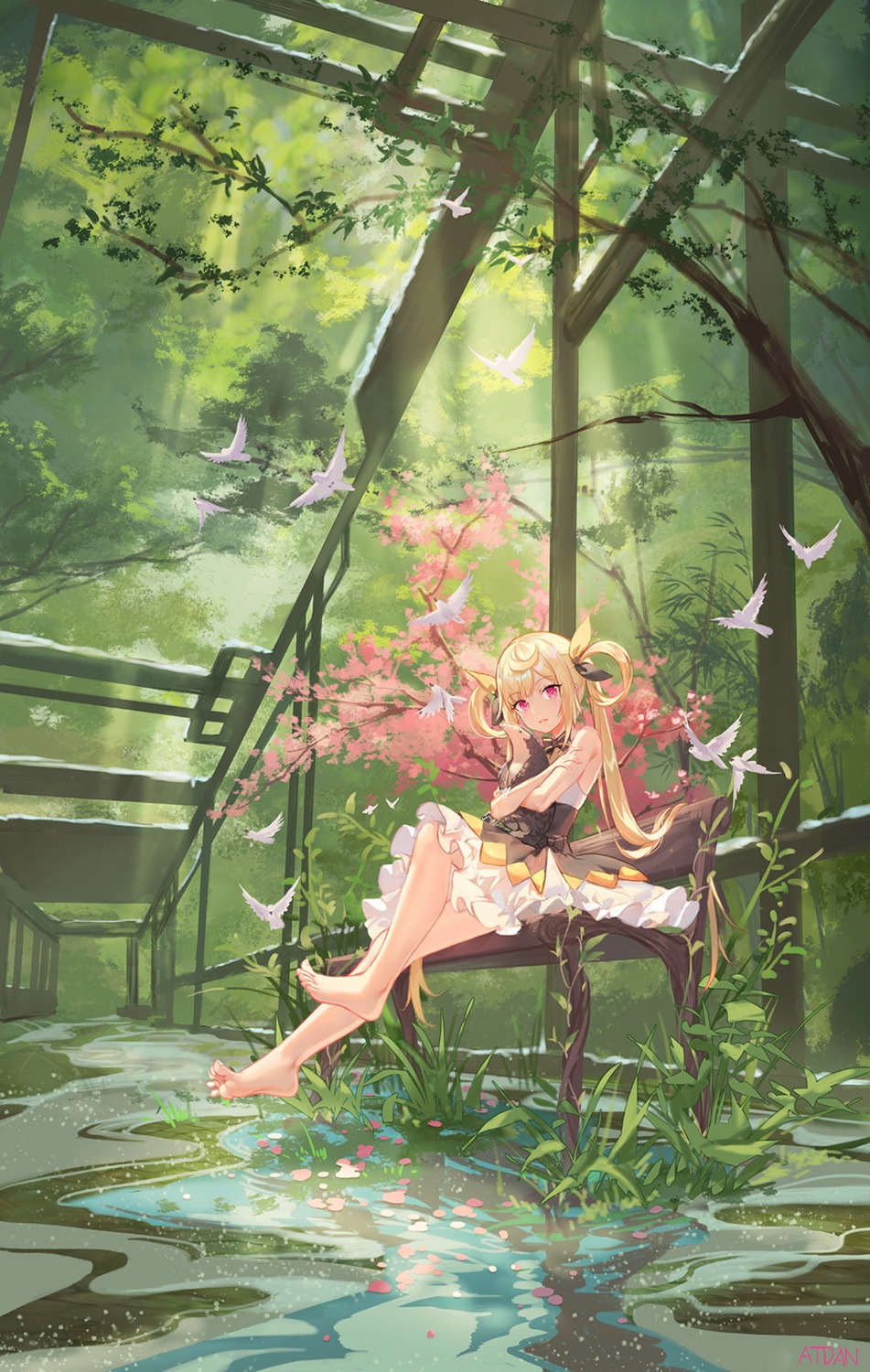 atdan, dress, landscape, shian_(synthesizer_v), synthesizer_v