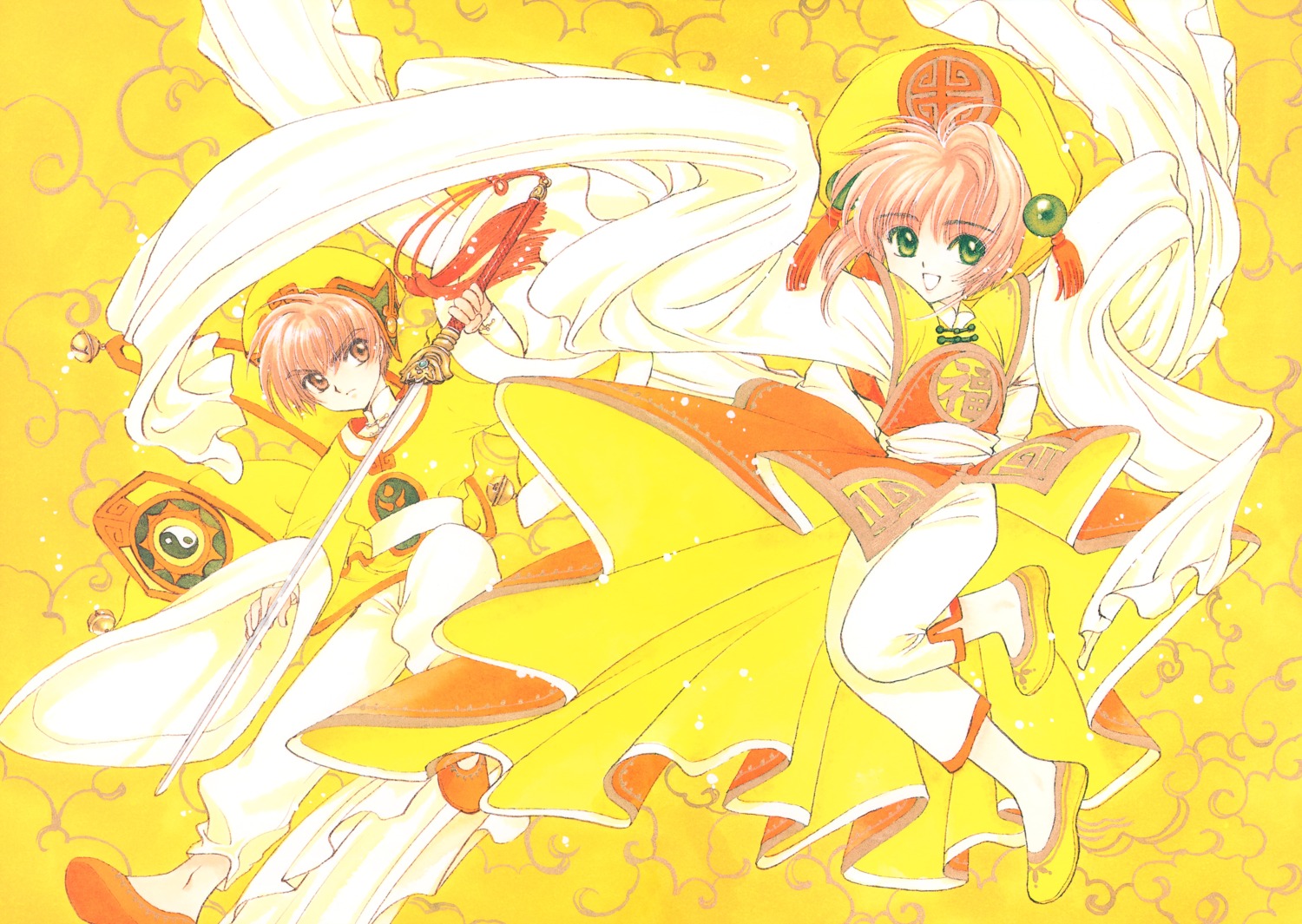 bleed_through, card_captor_sakura, clamp, kinomoto_sakura, li_syaoran