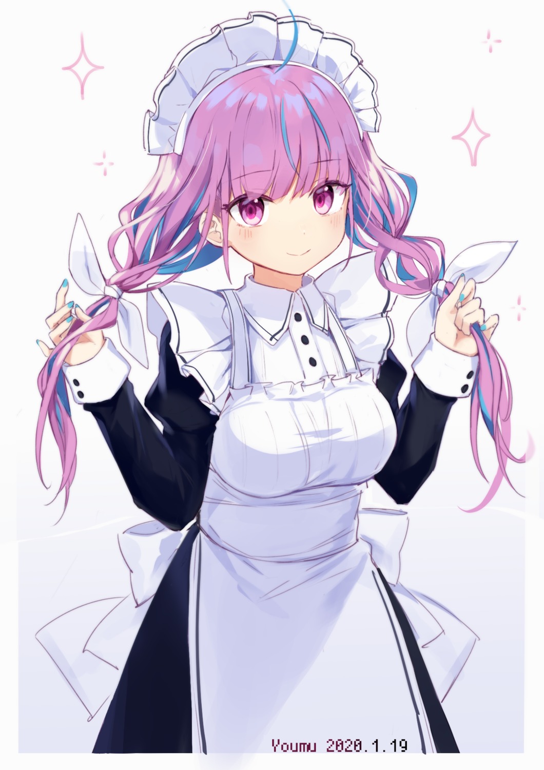 hololive, maid, minato_aqua, youmu_(tomgoku2)