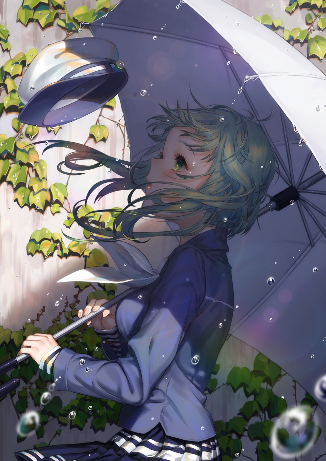 gumi, oohhya, seifuku, umbrella, vocaloid