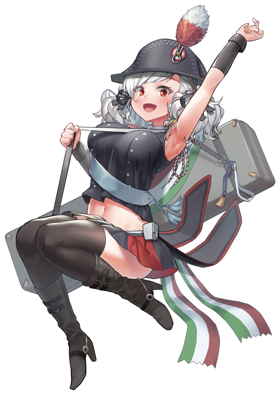 girls_frontline, heels, skirt_lift, spas-12_(girls_frontline), thighhighs, urrrt