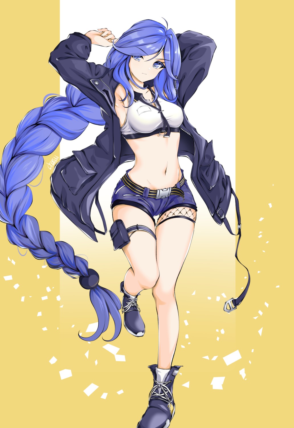 azur_lane, biloxi_(azur_lane), chaesu, fishnets, garter