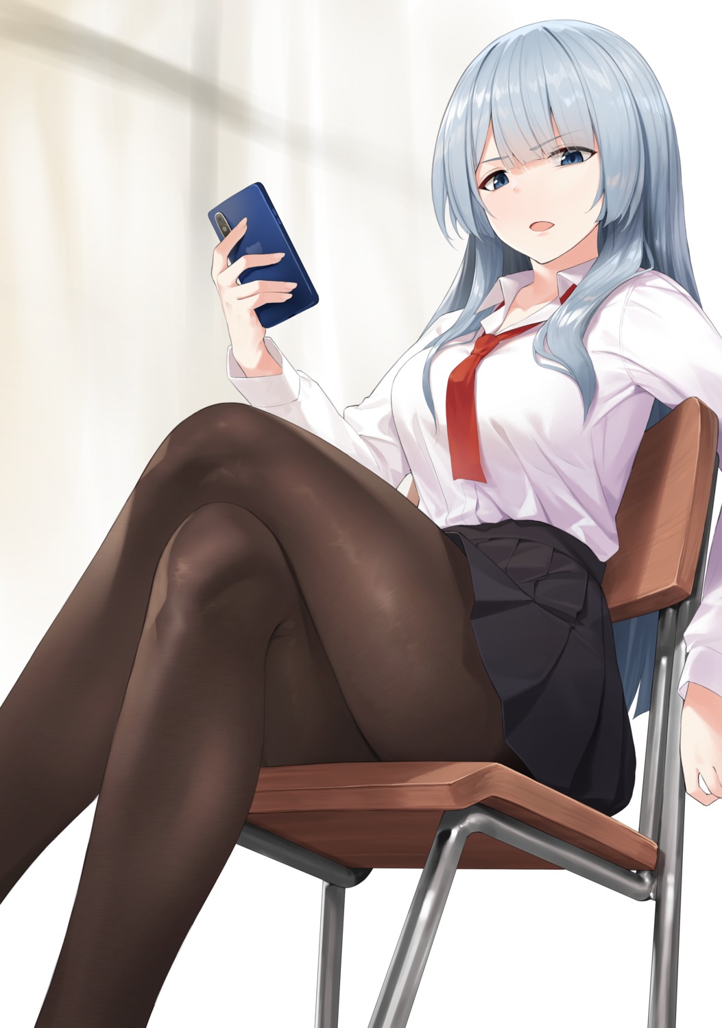 ak-15_(girls_frontline), girls_frontline, pantyhose, seifuku, skirt_lift, star741