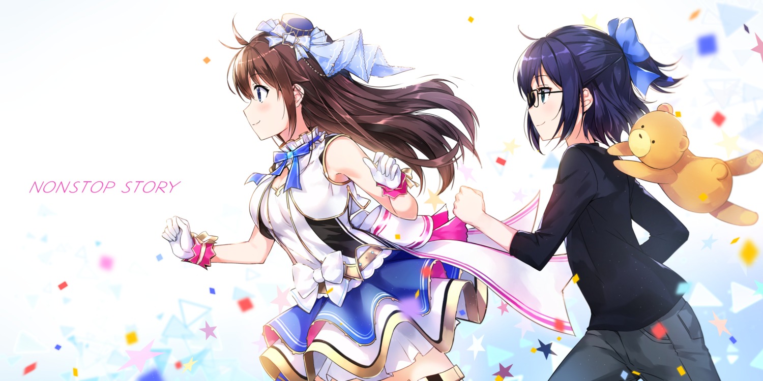 ankimo, cleavage, hololive, megane, ordan, thighhighs, tokino_sora, yuujin_a_(hololive)