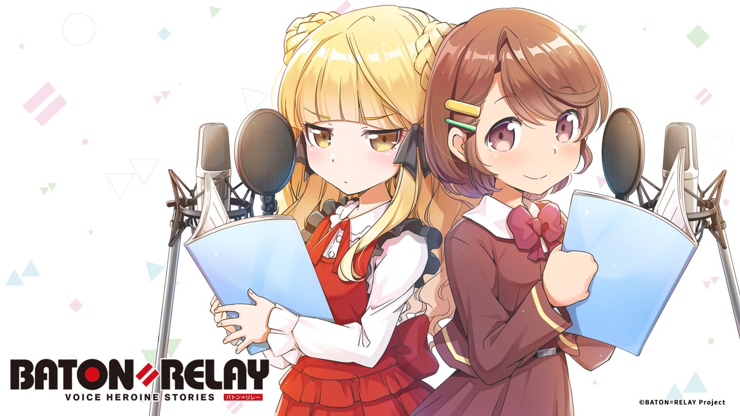 baton=relay, dress, gojou_saki, seifuku, takahashi_kyouko, wakaki_tamiki, wallpaper