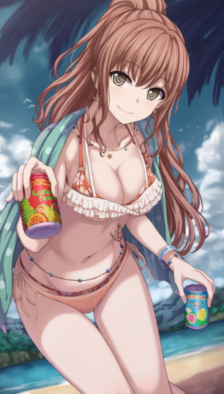 bang_dream!, bang_dream!_episode_of_roselia, bikini, cleavage, imai_lisa, narafume, swimsuits