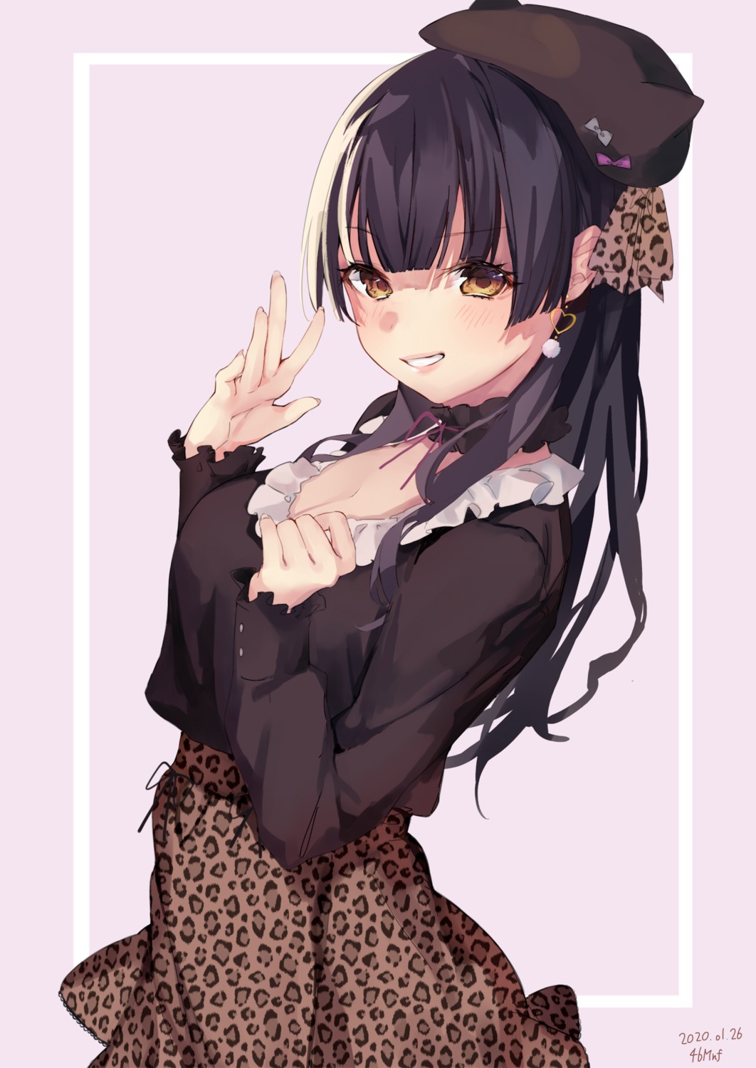 breast_hold, cleavage, mayuzumi_fuyuko, shiromonefu, the_idolm@ster, the_idolm@ster_shiny_colors