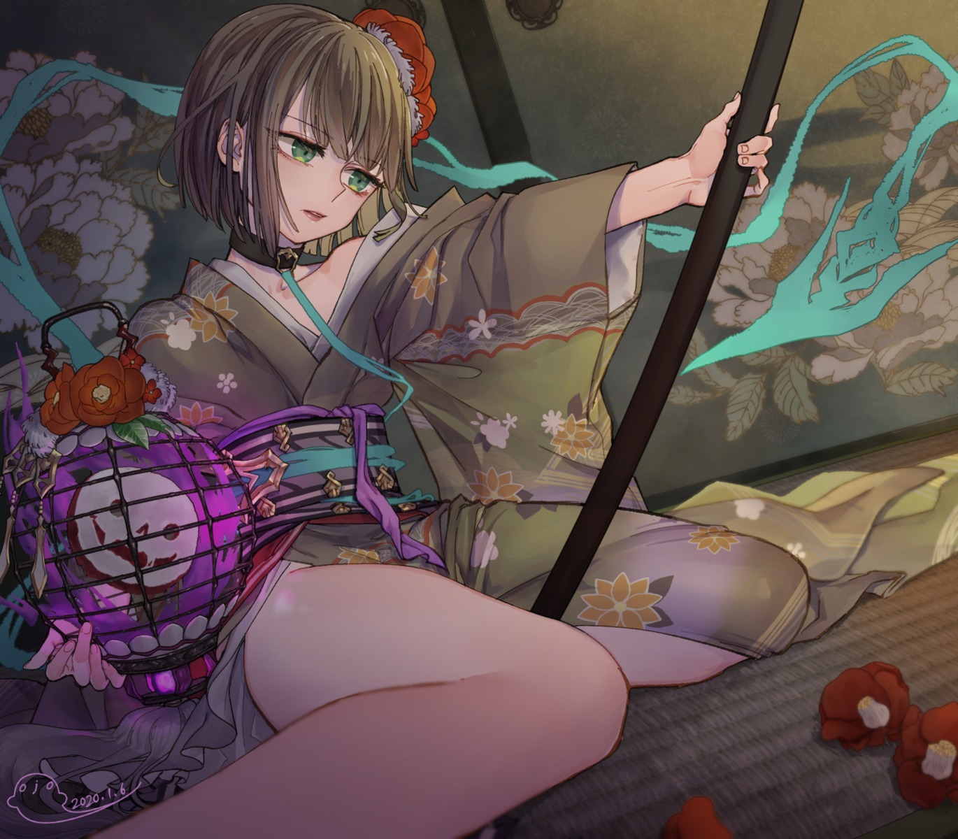 gretel_(sinoalice), ojo_aa, sinoalice, sword, trap, yukata