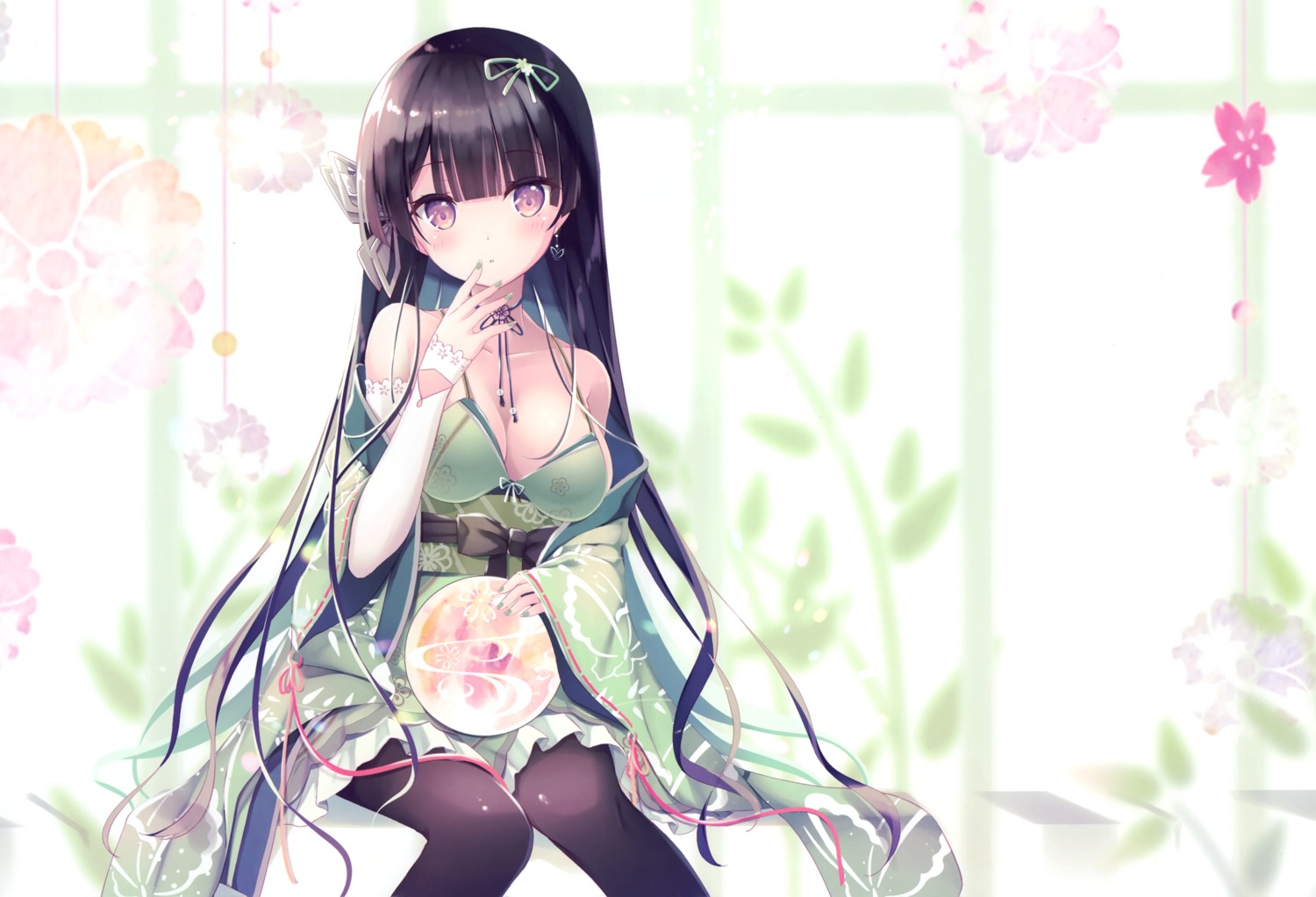 humuyun, kazari_(humuyun), lolita_fashion, nekone_cotton, no_bra, pantyhose, wa_lolita