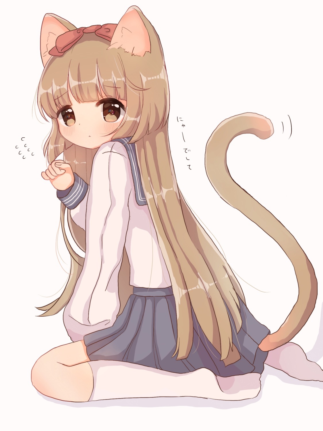 animal_ears, nekomimi, roromi, seifuku, tail, the_idolm@ster, the_idolm@ster_cinderella_girls, yorita_yoshino