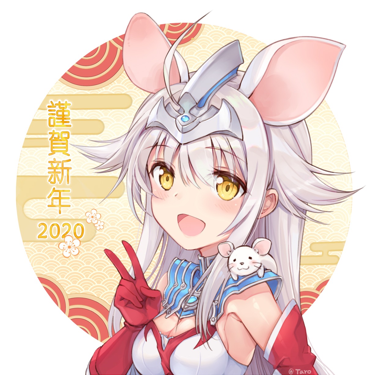 animal_ears, armor, cleavage, taro_(ultrataro), ultraman, ultraman_taiga