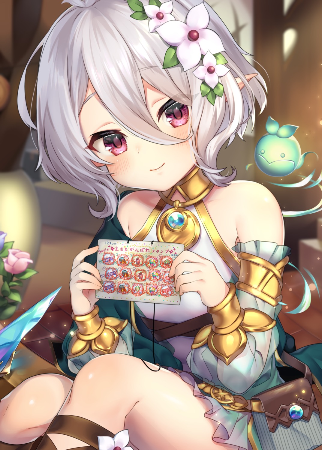 ken_pyatsu, kokkoro, princess_connect!, princess_connect!_re:dive, skirt_lift