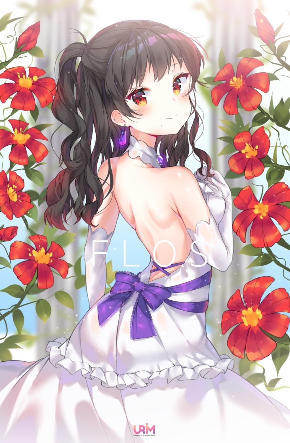 breast_hold, dress, no_bra, urim_(paintur), wedding_dress