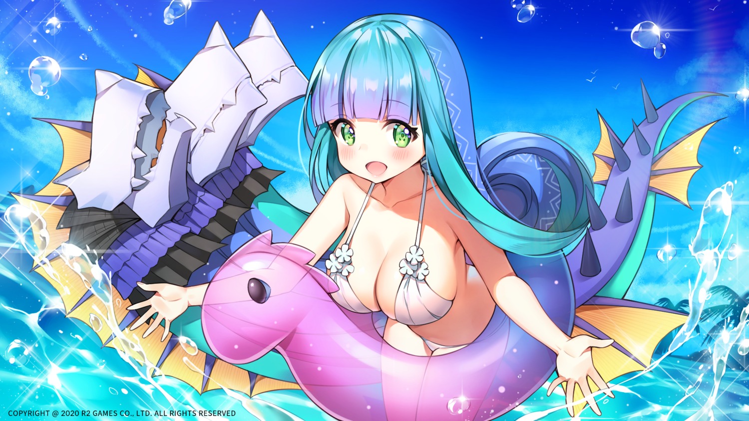ayamy, bikini, cleavage, kardia_tou_abel, monster, swimsuits, wallpaper, wet