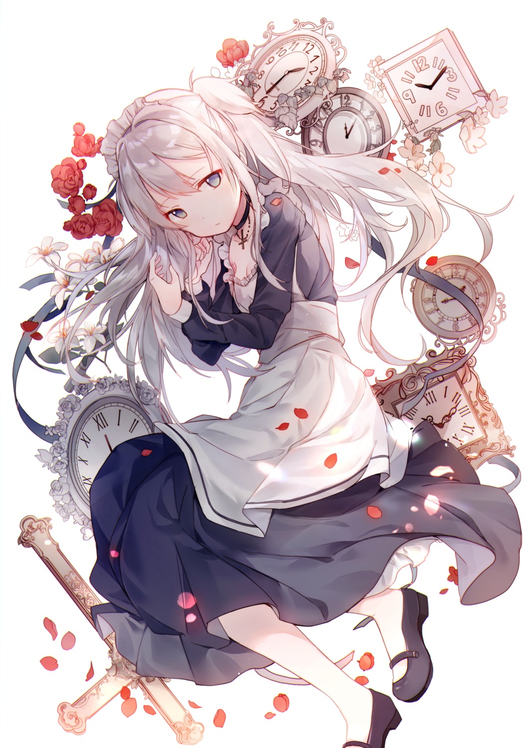 amafuyu, cleavage, maid