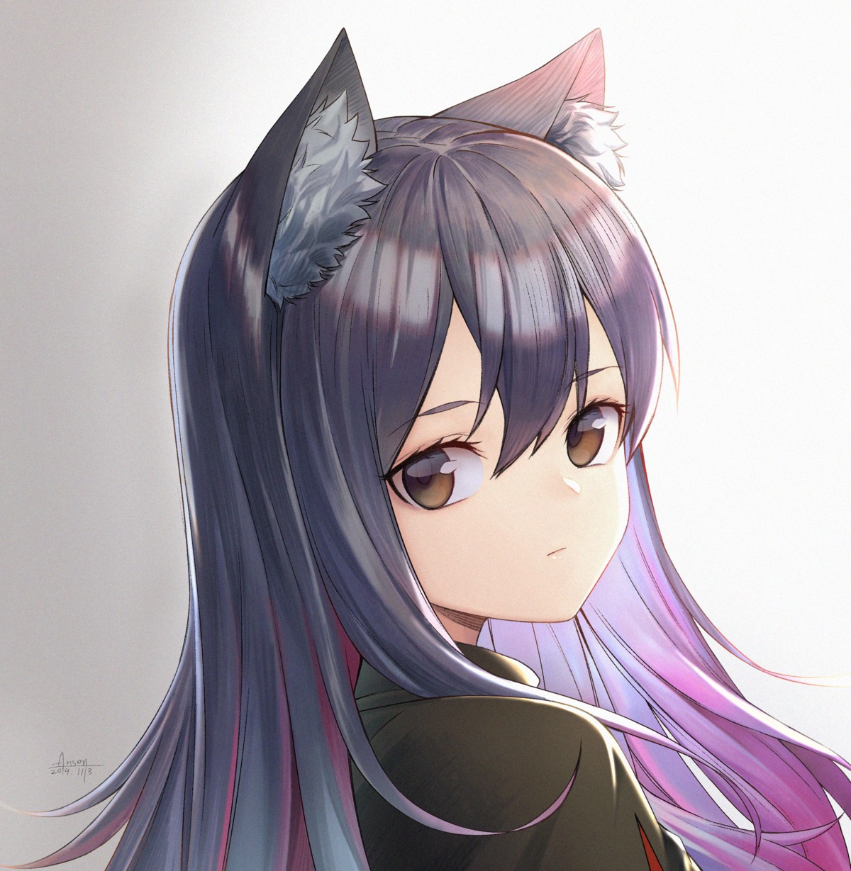 animal_ears, anson_(13686564308), arknights, texas_(arknights)