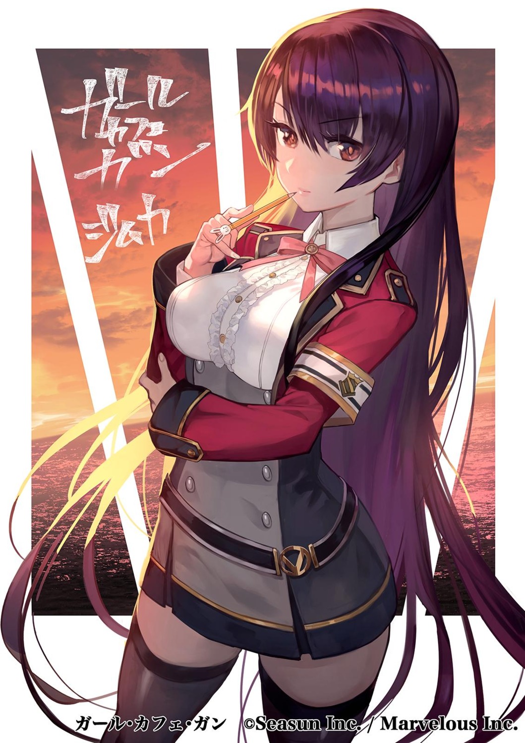 girl_cafe_gun, girl_cafe_gun_ii, lack, seifuku, shi_wuxia, thighhighs