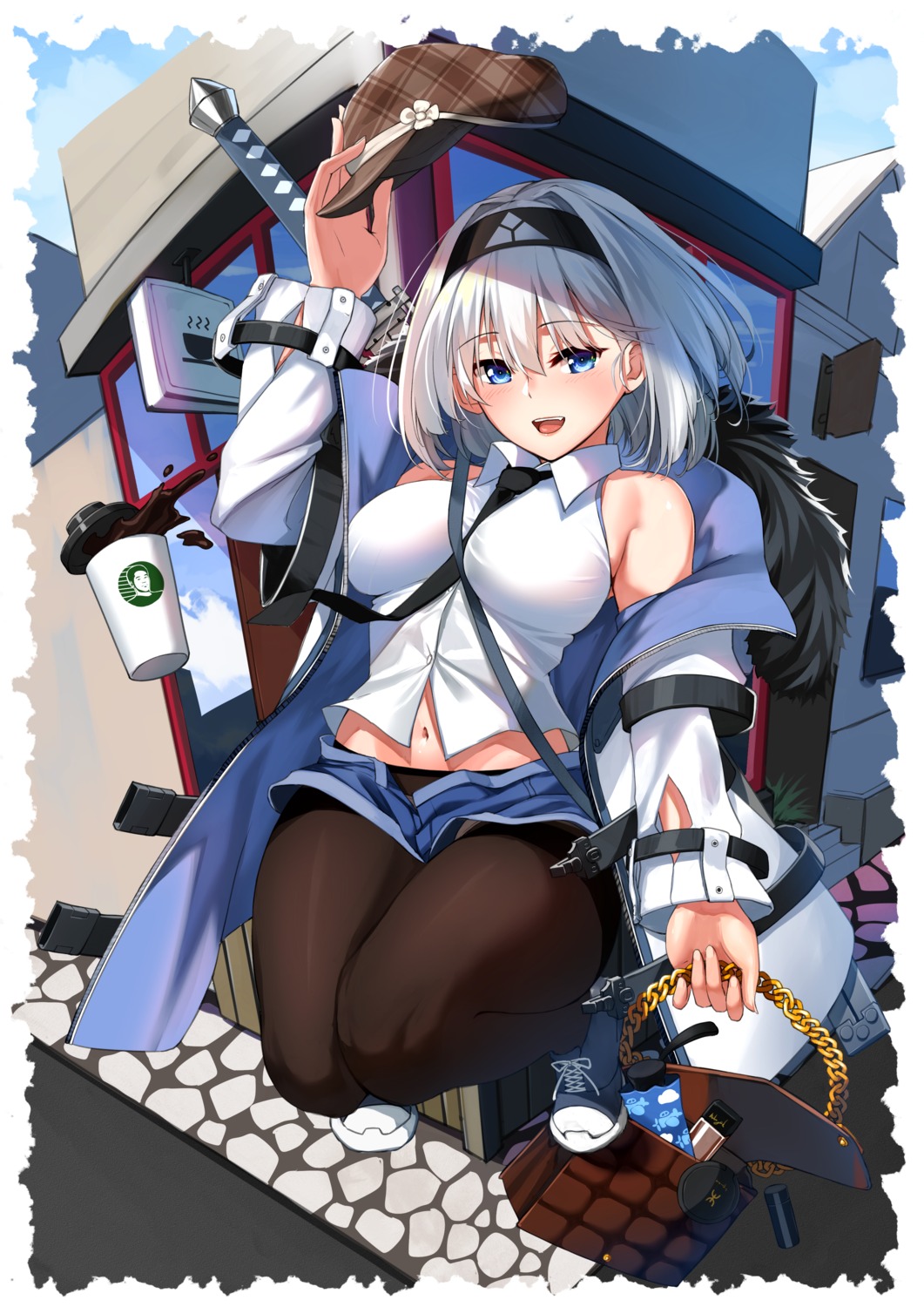 ash_arms, bishi_(bishi), pantyhose, sword