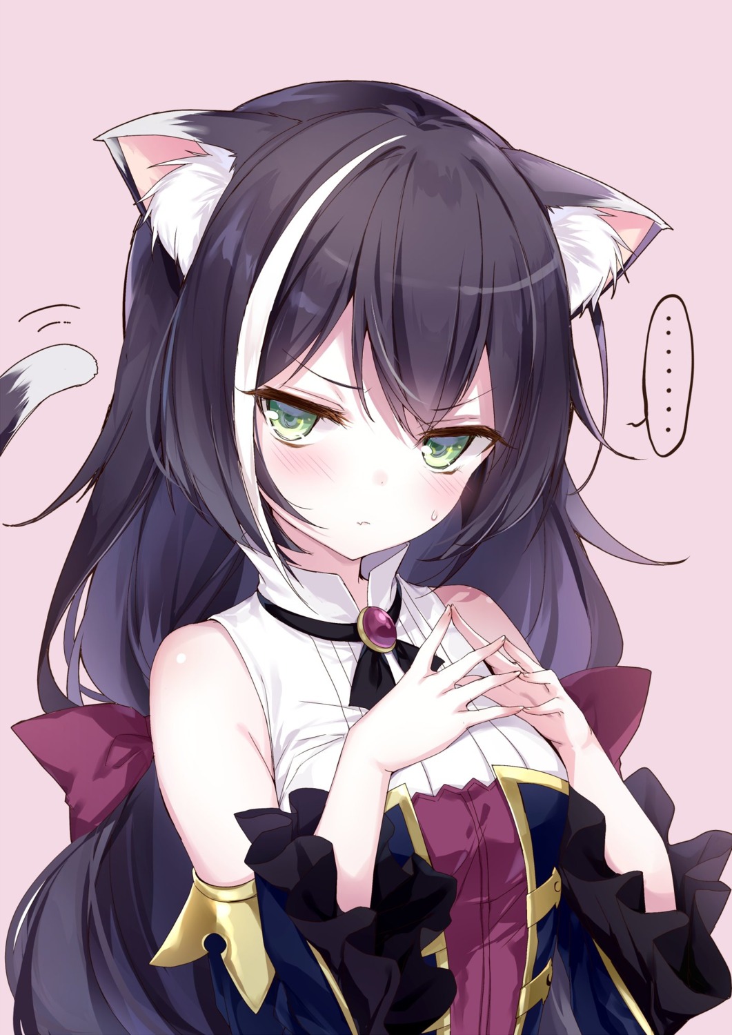 animal_ears, breast_hold, emia_(castilla), karyl_(princess_connect), princess_connect!, princess_connect!_re:dive, tail
