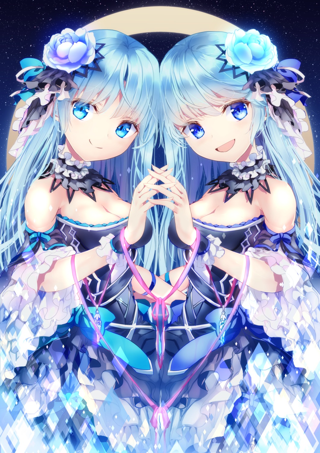 cleavage, dress, yukiuta_sahiro