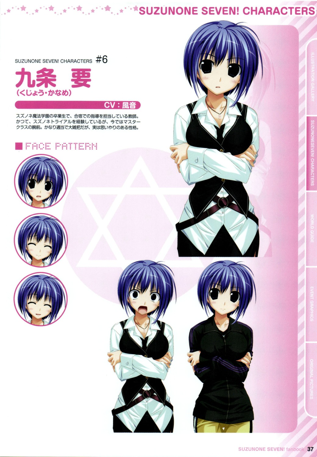 clochette, kujou_kaname, oshiki_hitoshi, profile_page, suzunone_seven