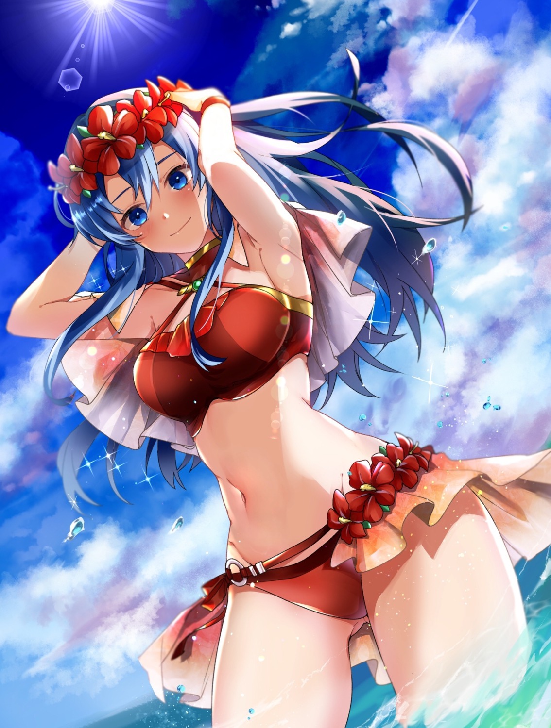 bikini, fire_emblem, fire_emblem:_rekka_no_ken, fire_emblem_heroes, lilina, nekolook, swimsuits, wet